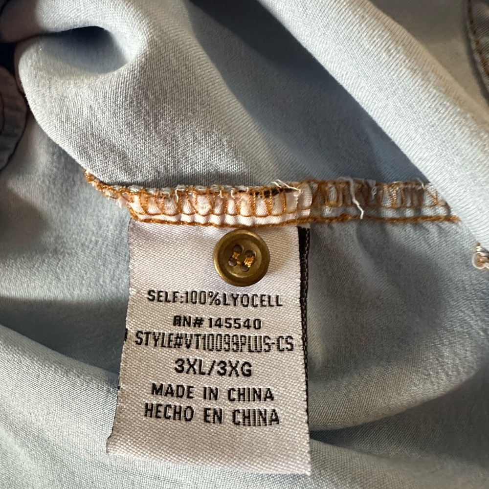 Chic Soul Light Blue Women's Blouse - Picture 7 of 7
